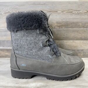 JBU by Jambu Colorado Women's Size 7 Gray Winter Snow Boot Faux Fur Waterproof